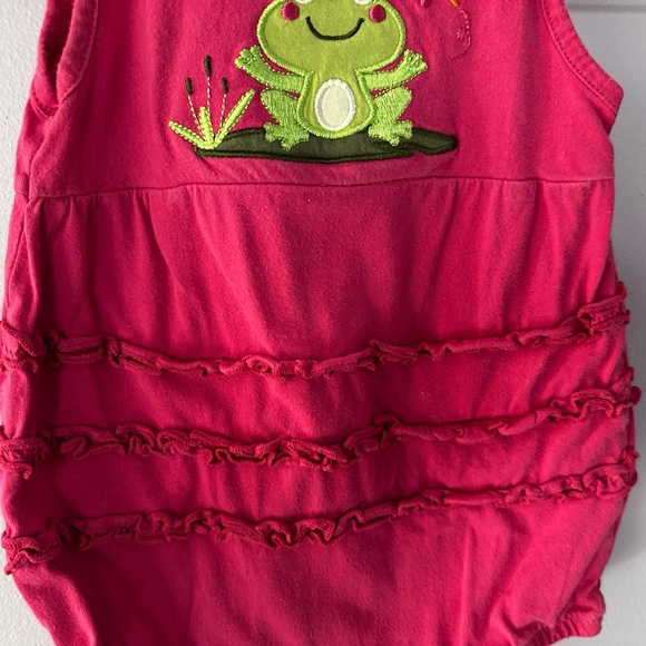 Toffee Apple Pink Ruffle Princess Frog Bodysuit Size 12M - Picture 2 of 11